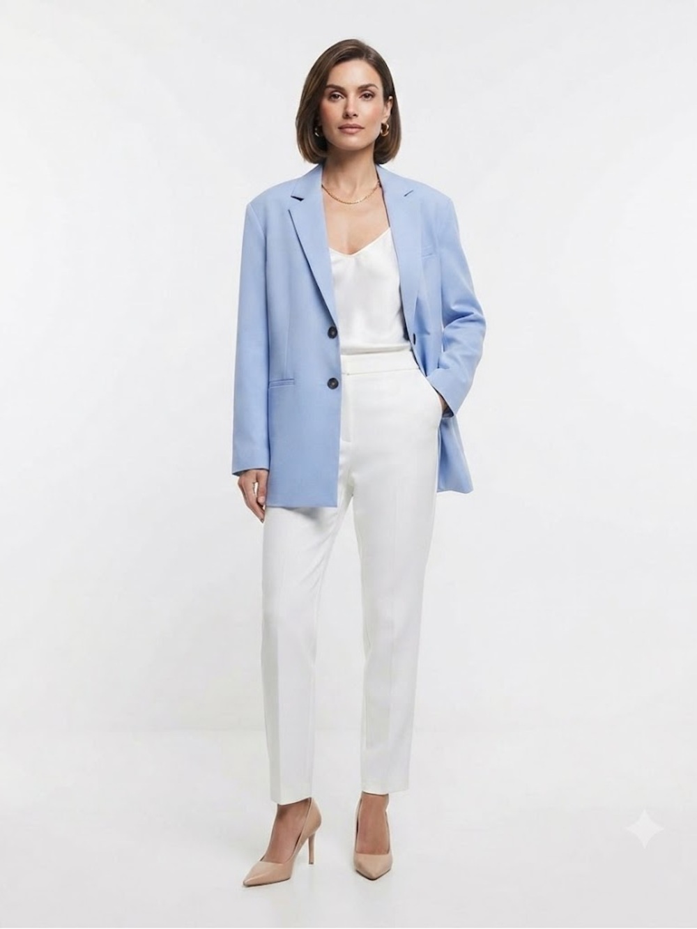H&M Pastel Blue Women's Blazer Jacket